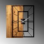 Wallity Wooden Clock 37 Nogal claro y negro